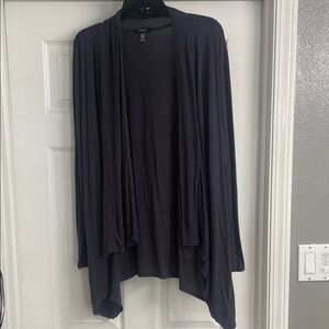 Women's Black Open Front Cardigan